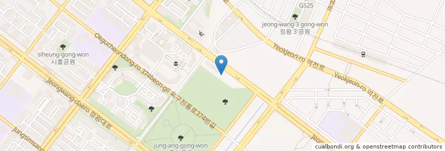 Mapa de ubicacion de 장로회 en كوريا الجنوبية, 경기도, 시흥시.