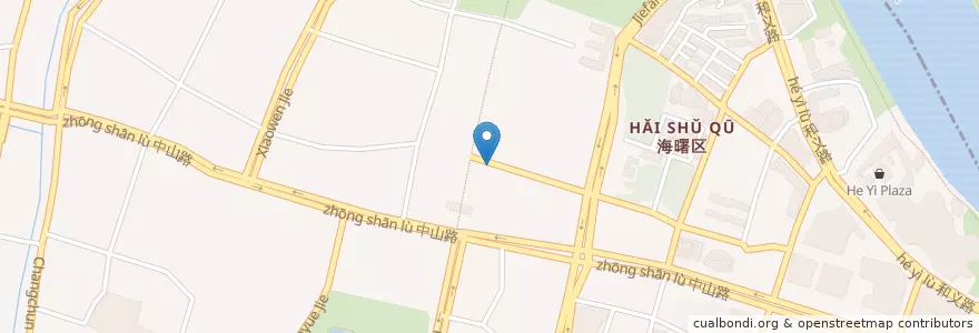 Mapa de ubicacion de 星巴克 en China, Zhejiang, Ningbo, Haishu.