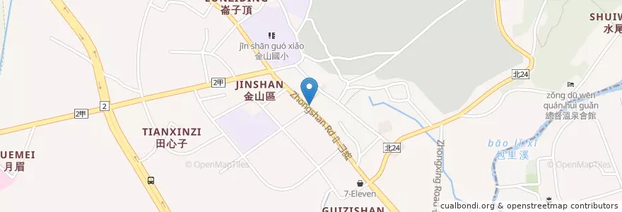 Mapa de ubicacion de 金山第一市場 en Taiwan, 新北市, 金山區.
