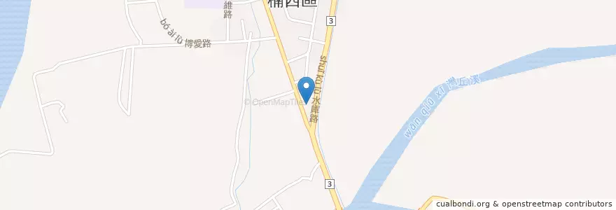 Mapa de ubicacion de 台灣中油 en 臺灣, 臺南市, 楠西區.