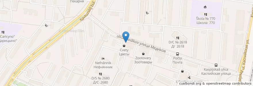 Mapa de ubicacion de Аптеки столицы en Russland, Föderationskreis Zentralrussland, Moskau, Südlicher Verwaltungsbezirk, Район Царицыно.