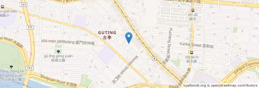 Mapa de ubicacion de Vegluu en Taiwan, New Taipei, Taipei, Zhongzheng District.
