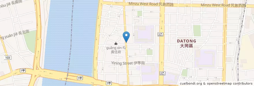 Mapa de ubicacion de 一芳台灣水果茶 en تایوان, 新北市, تایپه, 大同區.
