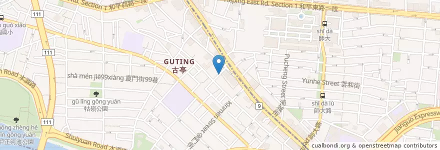 Mapa de ubicacion de Café de minuit en تايوان, تايبيه الجديدة, تايبيه, 中正區.