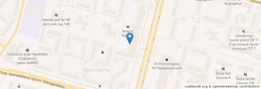 Mapa de ubicacion de Альфа en Rusia, Distrito Federal De Siberia, Omsk, Омский Район, Городской Округ Омск.