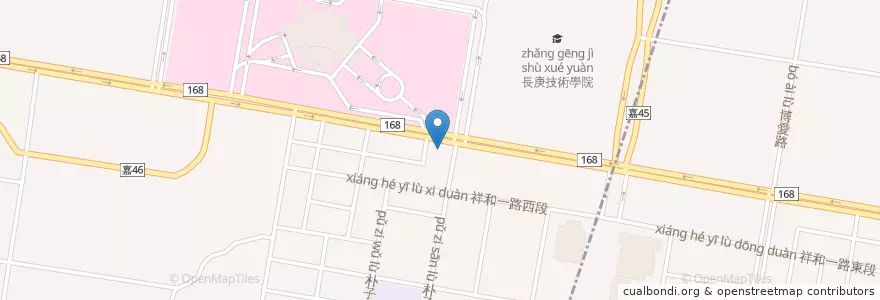 Mapa de ubicacion de 星巴克 en Taiwan, 臺灣省, Condado De Chiayi, 朴子市.