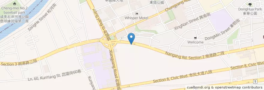 Mapa de ubicacion de 嘖咖啡 en تایوان, 新北市, تایپه, 南港區.