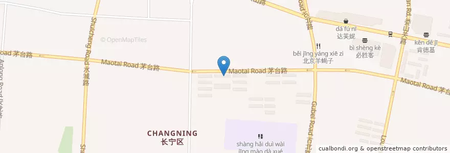 Mapa de ubicacion de 五金电动工具修车 en China, Shanghái, Changning.