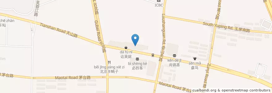 Mapa de ubicacion de Panda King en Cina, Shanghai, Distretto Di Changning.