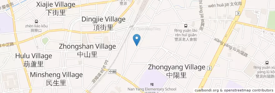 Mapa de ubicacion de 伍映食堂 en Тайвань, Тайчжун, 豐原區.