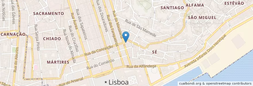 Mapa de ubicacion de Gelato Therapy - La Fabrica Della Felicitá en Portugal, Lisbonne, Grande Lisboa, Lisbonne, Santa Maria Maior.