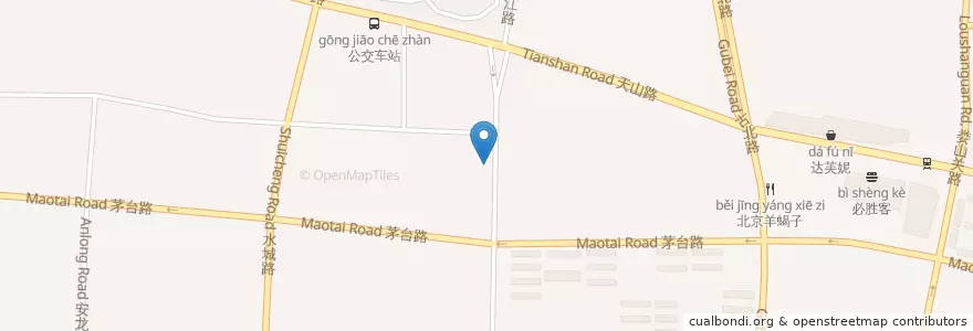 Mapa de ubicacion de Shanghai Language School en China, Shanghai, Changning District.