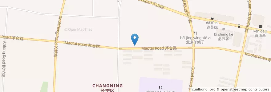 Mapa de ubicacion de 浓汤拉面 en China, Shanghai, Changning.