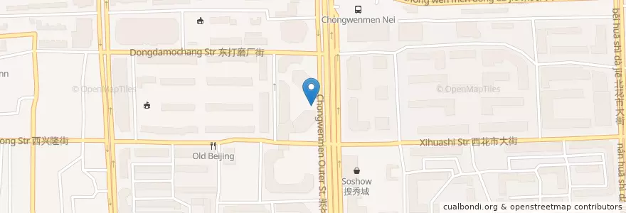 Mapa de ubicacion de Starbucks en China, Pequim, Hebei, 东城区.