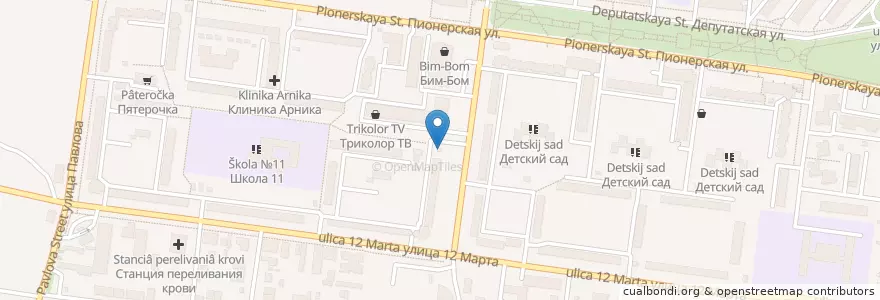 Mapa de ubicacion de Базилик ресторан правильного питания en Rusland, Zuidelijk Federaal District, Kraj Krasnodar, Adygea, Городской Округ Майкоп.