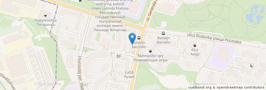 Mapa de ubicacion de Challenge Hookah en روسيا, Центральный Федеральный Округ, Москва, Северо-Западный Административный Округ.