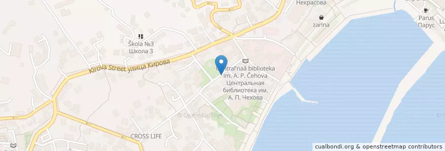 Mapa de ubicacion de Чехов en Rússia, Distrito Federal Do Sul, República Autônoma Da Crimeia, República Da Crimeia, Ялтинский Городской Совет, Городской Округ Ялта.