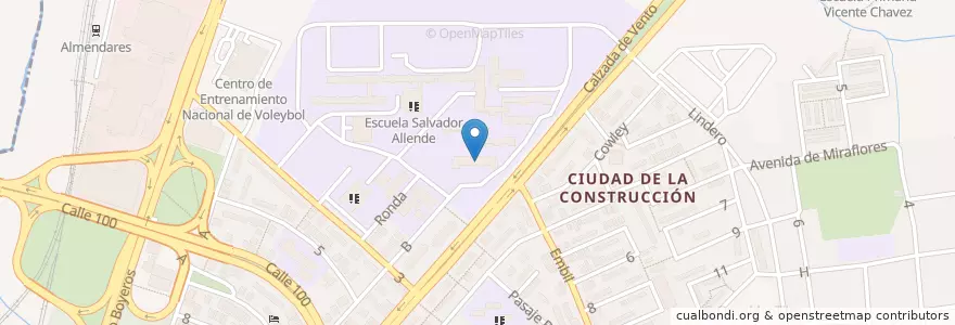 Mapa de ubicacion de IPU Presidente Allende en Cuba, La Habana, Boyeros.