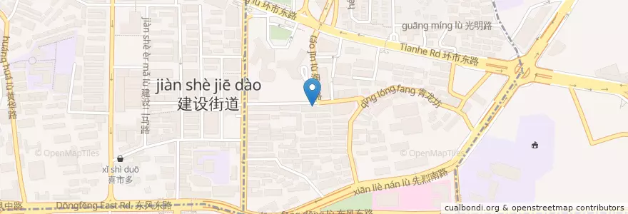 Mapa de ubicacion de 广州钜贤口腔 en China, Guangdong, Guangzhou, 越秀区, 华乐街道.