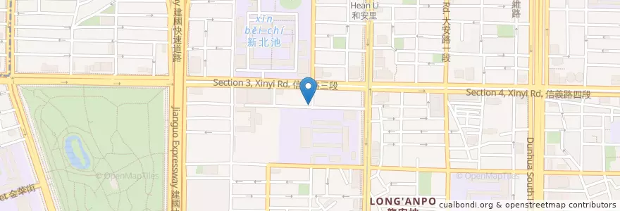 Mapa de ubicacion de NoName咖哩 en 台湾, 新北市, 台北市, 大安区.