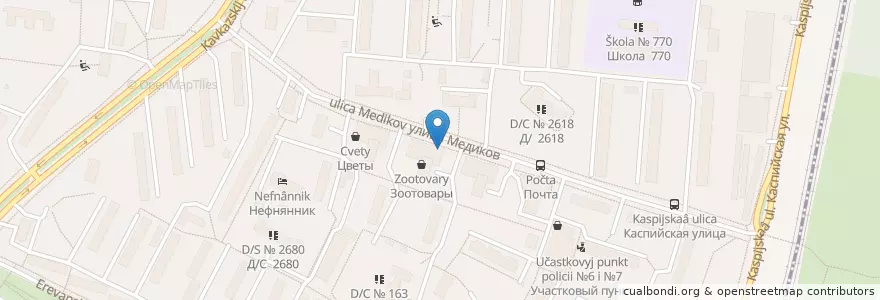 Mapa de ubicacion de Живика en Rússia, Distrito Federal Central, Москва, Южный Административный Округ, Район Царицыно.