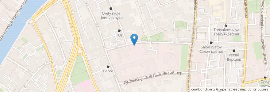 Mapa de ubicacion de Кофейо en Russie, District Fédéral Central, Moscou, Центральный Административный Округ, Район Якиманка.