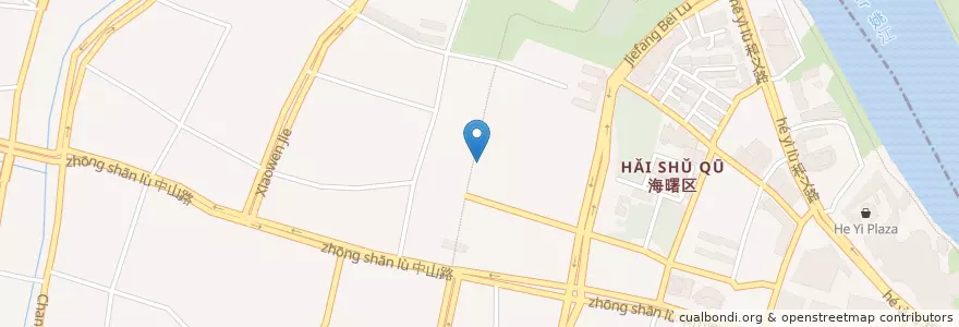 Mapa de ubicacion de HUG Coffee en چین, چجیانگ, نانگبو, 海曙区.