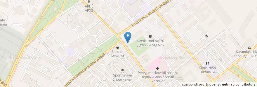 Mapa de ubicacion de Шаурма en 俄罗斯/俄羅斯, Центральный Федеральный Округ, Москва, Центральный Административный Округ, Район Хамовники.
