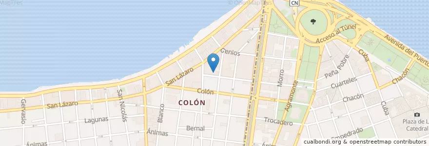 Mapa de ubicacion de Church en Cuba, La Habana, Centro Habana.