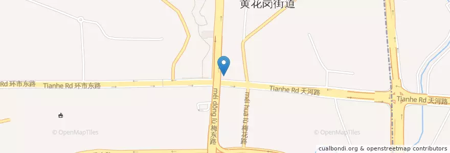 Mapa de ubicacion de McDonald's en Chine, Guangdong, Canton, 越秀区, 黄花岗街道.