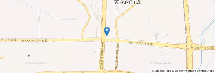 Mapa de ubicacion de McCafé en Китай, Гуандун, Гуанчжоу, 越秀区, 黄花岗街道.