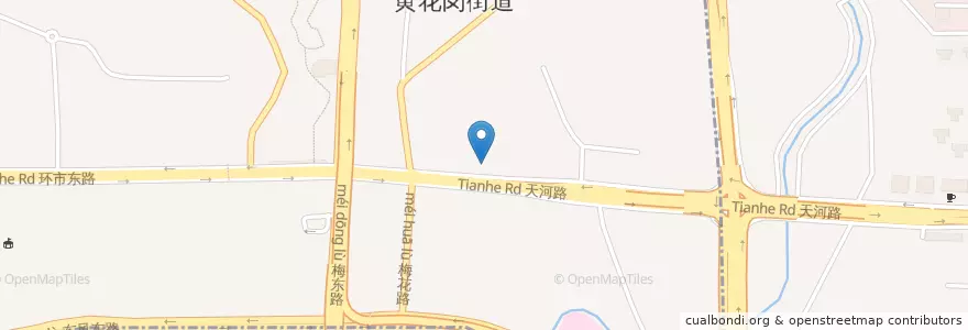 Mapa de ubicacion de 招商银行 en China, Cantão, Cantão, 越秀区, 黄花岗街道.
