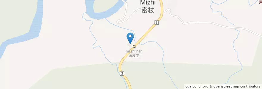Mapa de ubicacion de 水果餐廳 en Taiwán, 臺南市, 楠西區.