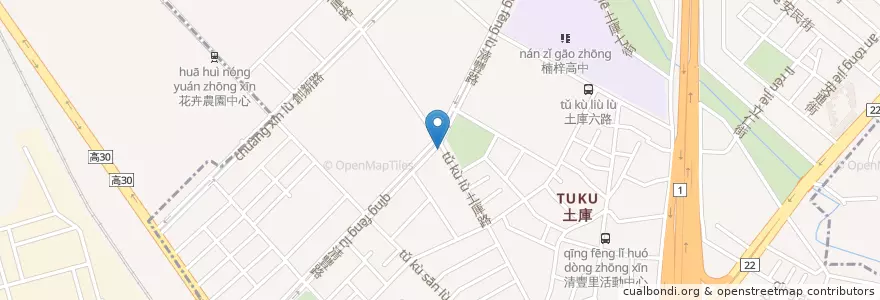 Mapa de ubicacion de 遇見花開 en Taiwán, Kaohsiung, 楠梓區.