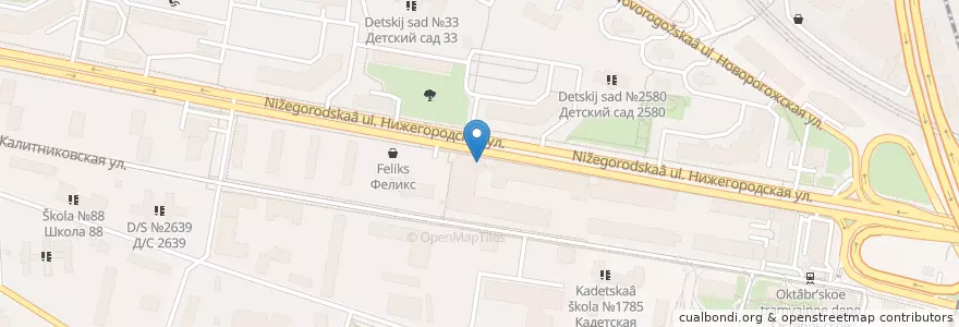 Mapa de ubicacion de Московский диагностический центр en Russia, Distretto Federale Centrale, Москва, Юго-Восточный Административный Округ, Таганский Район.