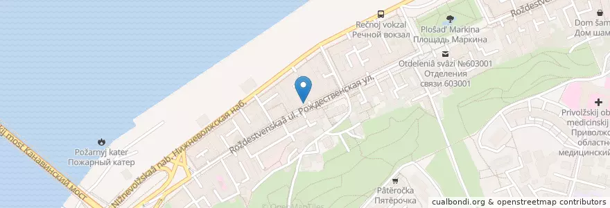 Mapa de ubicacion de Уголёк en Russia, Circondario Federale Del Volga, Нижегородская Область, Городской Округ Нижний Новгород.