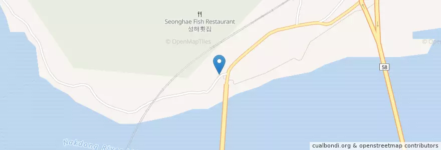 Mapa de ubicacion de 봉해횟집 en Corea Del Sur, Gyeongsang Del Sur.