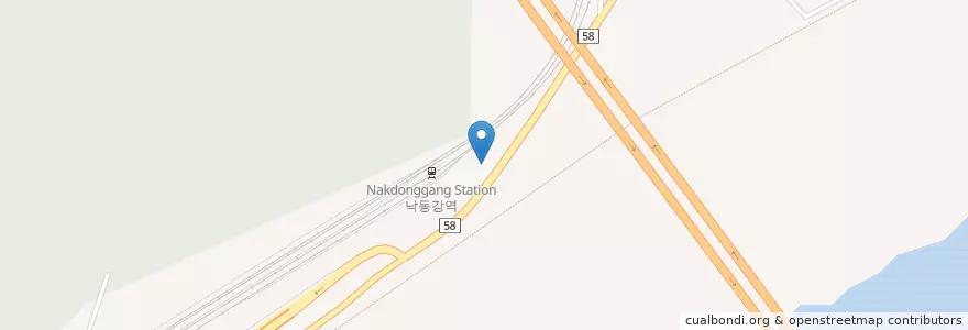 Mapa de ubicacion de 태화반점 en Südkorea, Gyeongsangnam-Do, 밀양시.