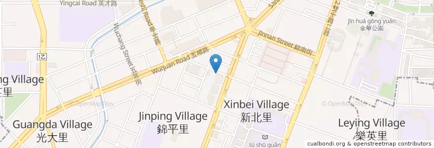 Mapa de ubicacion de 中友百貨停車場入出口 en Taiwan, Taichung, 北區.