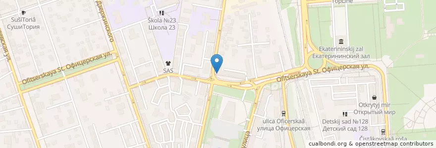 Mapa de ubicacion de Социальная аптека en Rusia, Южный Федеральный Округ, Краснодарский Край, Городской Округ Краснодар.