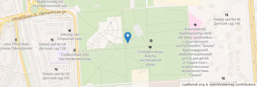 Mapa de ubicacion de Велопарк en Russia, South Federal District, Krasnodar Krai, Krasnodar Municipality.