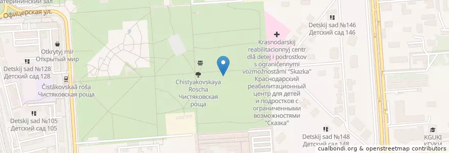 Mapa de ubicacion de Славица en Rusya Federasyonu, Южный Федеральный Округ, Krasnodar Krayı, Городской Округ Краснодар.