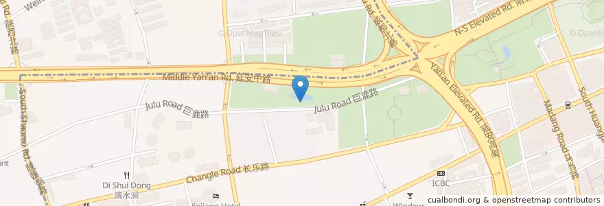 Mapa de ubicacion de Hooked en China, Shanghái, Huangpu.