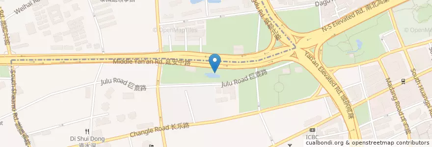 Mapa de ubicacion de Deus en China, Shanghái, Huangpu.