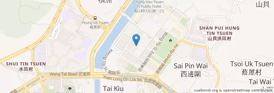 Mapa de ubicacion de 兆一堂 en Cina, Hong Kong, Guangdong, Nuovi Territori, 元朗區 Yuen Long District.