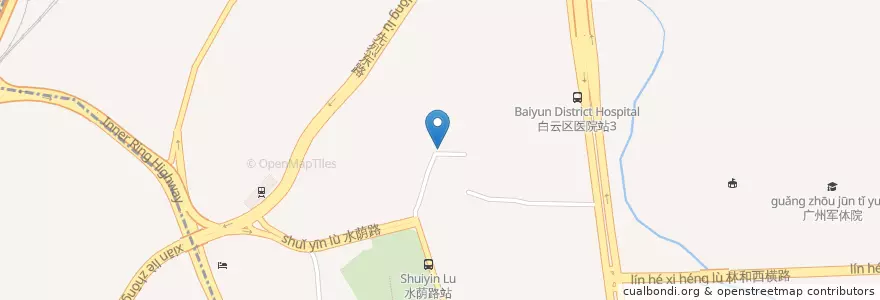 Mapa de ubicacion de 广州市救助管理站 en Çin, Guangdong, 广州市, 天河区, 沙河街道.