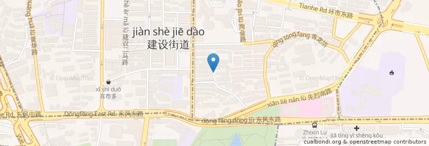 Mapa de ubicacion de 中山大学肿瘤医院预防医学部 en 中国, 広東省, 広州市, 越秀区, 华乐街道.