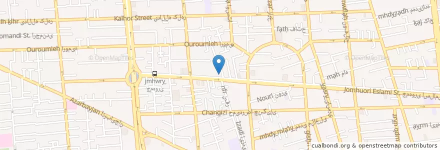 Mapa de ubicacion de بانک ملی en Iran, Teheran, شهرستان تهران, Teheran, بخش مرکزی شهرستان تهران.