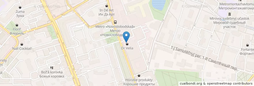 Mapa de ubicacion de Кофе-Москва en Rusland, Centraal Federaal District, Moskou, Центральный Административный Округ, Тверской Район.