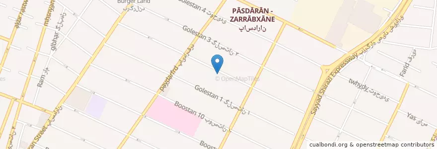 Mapa de ubicacion de مجموعه فرهنگی آموزشی گمرک ایران en 이란, 테헤란, شهرستان تهران, 테헤란, بخش مرکزی شهرستان تهران.